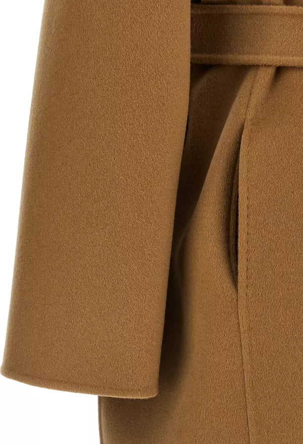 Max Mara Mxmaceri Cashmere Midi Coat Camel