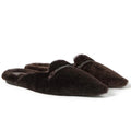 Brunello Cucinelli Fur Ballerinas Brown
