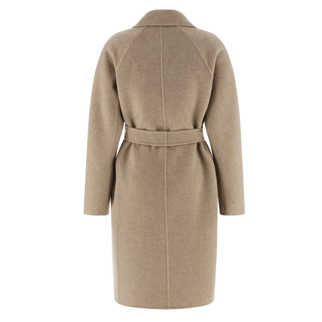 Max Mara Mxmaceri Cashmere Midi Coat Beige