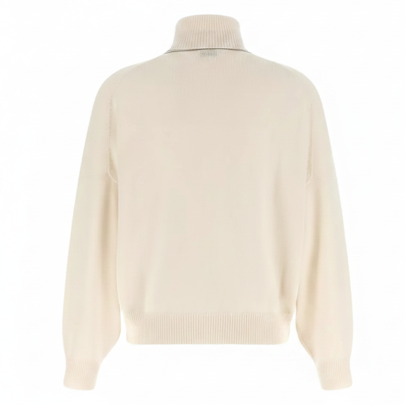 Brunello Cucinelli Cashmere Turtleneck Sweater Cream
