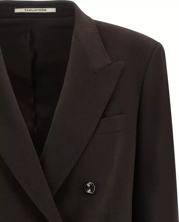 Tagliatore Jasmine Cashmere Blazer Brown
