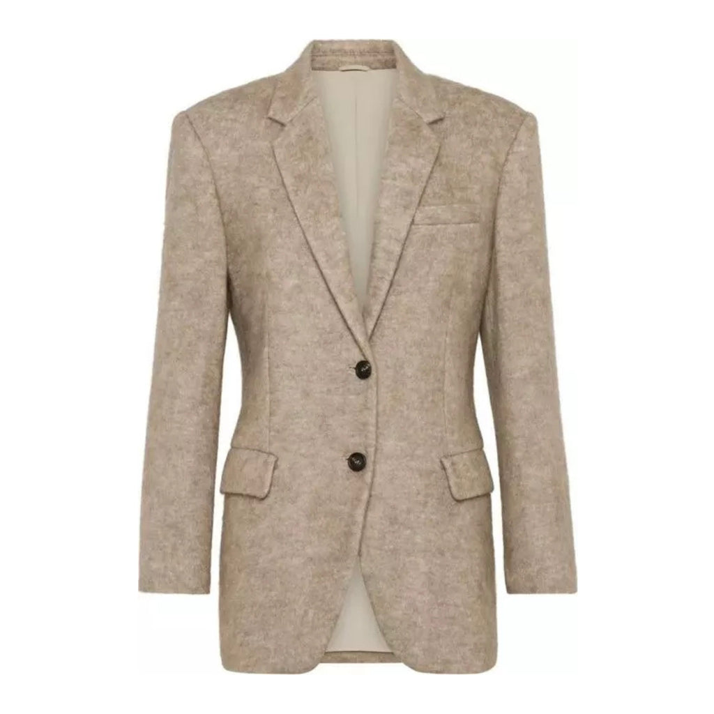 Brunello Cucinelli Monili Embelleshed Cashmere Blazer