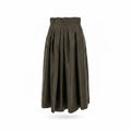 KHAITE Astrid Silk Skirt Brown