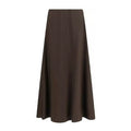Brunello Cucinelli Silk Skirt Brown